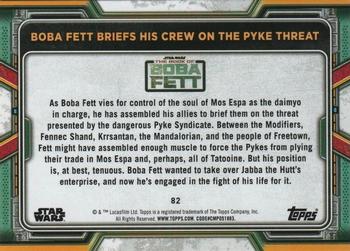 2022 Topps Star Wars: The Book of Boba Fett - Red #82 Boba Fett Briefs His Crew on the Pyke Threat Back