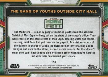 2022 Topps Star Wars: The Book of Boba Fett - Red #100 The Gang of Youths Outside City Hall Back