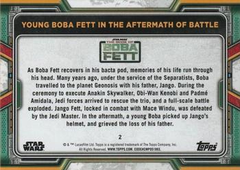 2022 Topps Star Wars: The Book of Boba Fett - Green #2 Young Boba Fett in the Aftermath of Battle Back