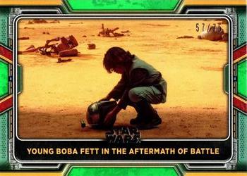 2022 Topps Star Wars: The Book of Boba Fett - Green #2 Young Boba Fett in the Aftermath of Battle Front