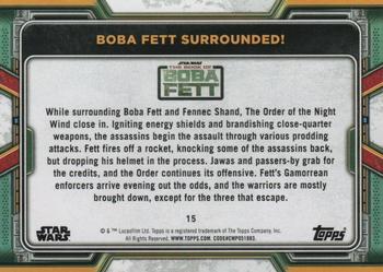 2022 Topps Star Wars: The Book of Boba Fett - Green #15 Boba Fett Surrounded! Back