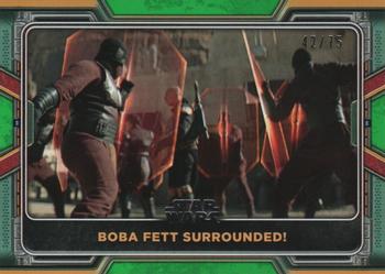 2022 Topps Star Wars: The Book of Boba Fett - Green #15 Boba Fett Surrounded! Front