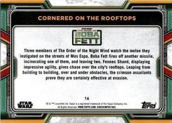 2022 Topps Star Wars: The Book of Boba Fett - Green #16 Cornered on the Rooftops Back