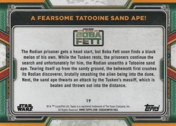 2022 Topps Star Wars: The Book of Boba Fett - Green #19 A Fearsome Tatooine Sand Ape! Back