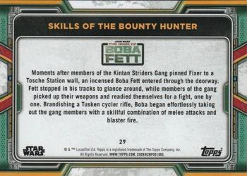 2022 Topps Star Wars: The Book of Boba Fett - Green #29 Skills of the Bounty Hunter Back