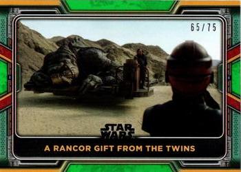 2022 Topps Star Wars: The Book of Boba Fett - Green #47 A Rancor Gift from the Twins Front