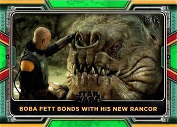2022 Topps Star Wars: The Book of Boba Fett - Green #48 Boba Fett Bonds with His New Rancor Front