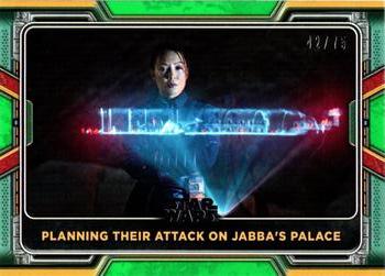 2022 Topps Star Wars: The Book of Boba Fett - Green #55 Planning Their Attack on Jabba's Palace Front