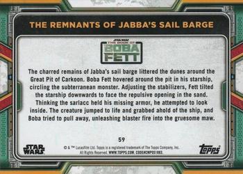 2022 Topps Star Wars: The Book of Boba Fett - Green #59 The Remnants of Jabba's Sail Barge Back