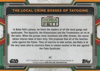 2022 Topps Star Wars: The Book of Boba Fett - Green #62 The Local Crime Bosses of Tatooine Back