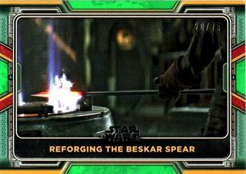 2022 Topps Star Wars: The Book of Boba Fett - Green #65 Reforging the Beskar Spear Front