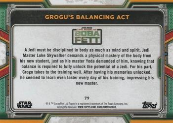2022 Topps Star Wars: The Book of Boba Fett - Green #79 Grogu's Balancing Act Back
