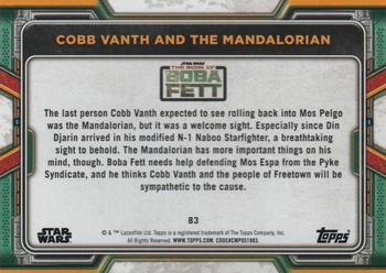 2022 Topps Star Wars: The Book of Boba Fett - Green #83 Cobb Vanth and the Mandalorian Back