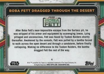 2022 Topps Star Wars: The Book of Boba Fett - Bronze #4 Boba Fett Dragged Through the Desert Back