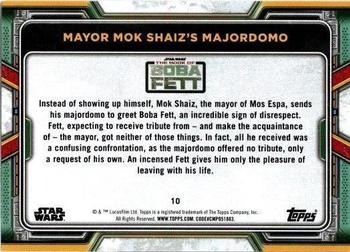 2022 Topps Star Wars: The Book of Boba Fett - Bronze #10 Mayor Mok Shaiz’s Majordomo Back