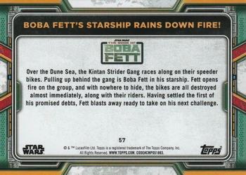 2022 Topps Star Wars: The Book of Boba Fett - Bronze #57 Boba Fett's Starship Rains Down Fire! Back