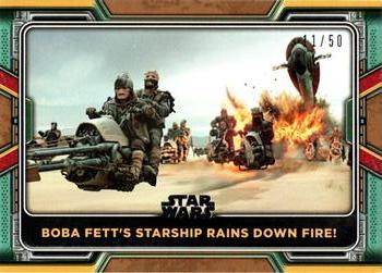 2022 Topps Star Wars: The Book of Boba Fett - Bronze #57 Boba Fett's Starship Rains Down Fire! Front