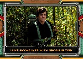 2022 Topps Star Wars: The Book of Boba Fett - Bronze #78 Luke Skywalker with Grogu in Tow Front
