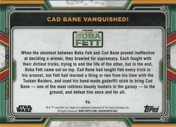 2022 Topps Star Wars: The Book of Boba Fett - Bronze #94 Cad Bane Vanquished! Back