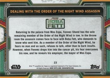 2022 Topps Star Wars: The Book of Boba Fett - Silver #23 Dealing with the Order of the Night Wind Assassin Back