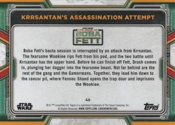 2022 Topps Star Wars: The Book of Boba Fett - Black #46 Krrsantan's Assassination Attempt Back