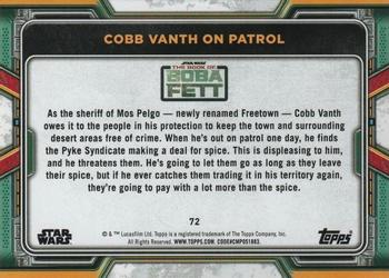 2022 Topps Star Wars: The Book of Boba Fett - Black #72 Cobb Vanth on Patrol Back