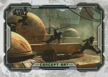 2022 Topps Star Wars: The Book of Boba Fett - Concept Art #CA-1 Fennec Shand's Rooftop Pursuit Front