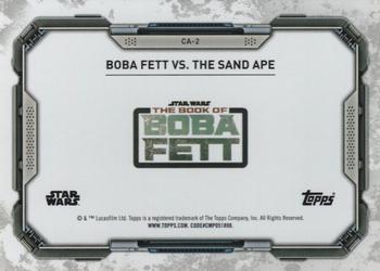 2022 Topps Star Wars: The Book of Boba Fett - Concept Art #CA-2 Boba Fett vs. The Sand Ape Back