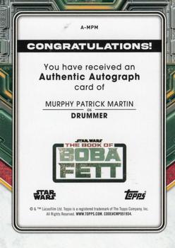 2022 Topps Star Wars: The Book of Boba Fett - Autographs #A-MPM Murphy Patrick Martin Back