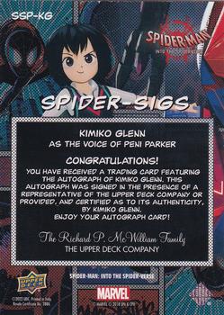 2022 Upper Deck Spider-Man: Into the Spider-Verse - Spider-Sigs Portraits #SSP-KG Kimiko Glenn Back