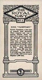 1929 Wills's The Royal Navy #5 HMS Vansittart Back