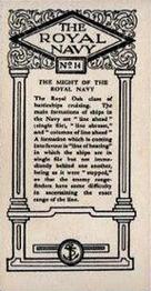 1929 Wills's The Royal Navy #14 The Might Of The Royal Navy Back