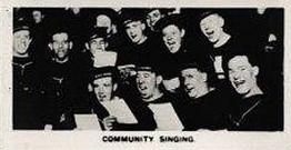 1929 Wills's The Royal Navy #21 Community Singing Front
