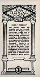 1929 Wills's The Royal Navy #23 HM Monitor Terror Back