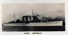 1929 Wills's The Royal Navy #24 HMS Suffolk Front