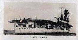 1929 Wills's The Royal Navy #29 HMS Eagle Front