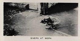 1929 Wills's The Royal Navy #34 Divers At Work Front