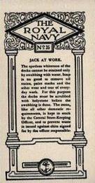 1929 Wills's The Royal Navy #35 Jack At Work Back