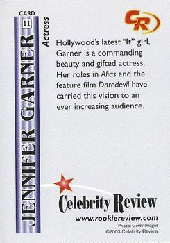 2003 Celebrity Review Rookie Review #11 Jennifer Garner Back