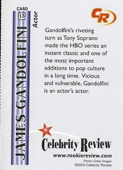2003 Celebrity Review Rookie Review #15 James Gandolfini Back