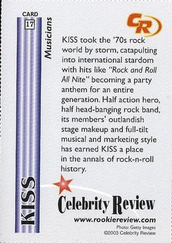 2003 Celebrity Review Rookie Review #17 KISS Back