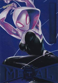 2021 SkyBox Metal Universe Marvel Spider-Man - Blue Light FX #28 Ghost-Spider Front
