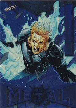 2021 SkyBox Metal Universe Marvel Spider-Man - Blue Light FX #34 Hydro-Man Front