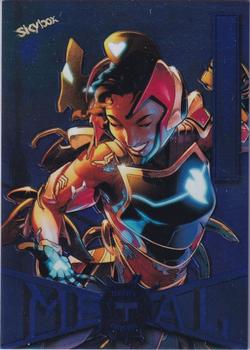 2021 SkyBox Metal Universe Marvel Spider-Man - Blue Light FX #38 Ironheart Front