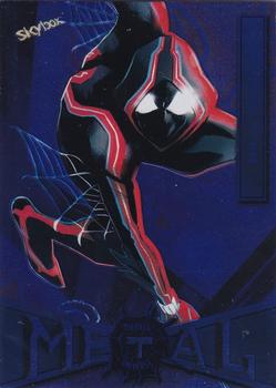 2021 SkyBox Metal Universe Marvel Spider-Man - Blue Light FX #52 Miles Morales Front