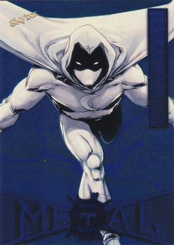 2021 SkyBox Metal Universe Marvel Spider-Man - Blue Light FX #55 Moon Knight Front
