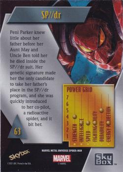 2021 SkyBox Metal Universe Marvel Spider-Man - Blue Light FX #63 SP//dr Back