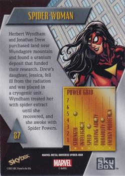 2021 SkyBox Metal Universe Marvel Spider-Man - Blue Light FX #87 Spider-Woman Back