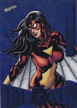 2021 SkyBox Metal Universe Marvel Spider-Man - Blue Light FX #87 Spider-Woman Front