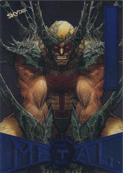 2021 SkyBox Metal Universe Marvel Spider-Man - Blue Light FX #100 Wolverine Front